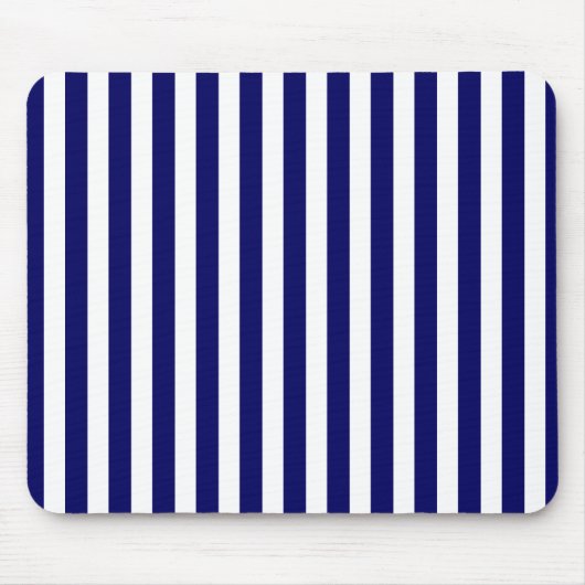 Blauwe en witte snoepjes strepen muismat (Voorkant)