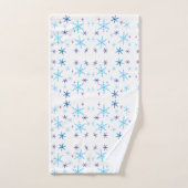 Blauwe en witte snowflake patroonhanddoeken bad handdoek (Handdoek)