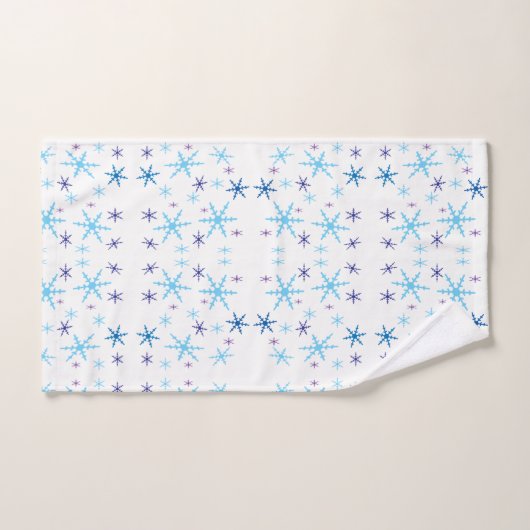 Blauwe en witte snowflake patroonhanddoeken bad handdoek (Handdoek)