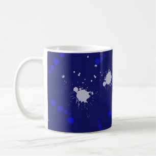 " blauwe en witte spleet " - design koffiemok