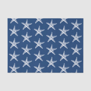 Blauwe en witte staartschar Kustkust Tissuepapier