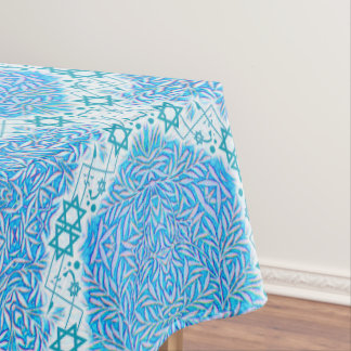 Blauwe en witte ster van David Border Tafelkleed