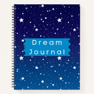 Blauwe en witte sterren en Sky Dream Journal Notitieboek
