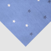 Blauwe en witte sterren gemengd tissuepapier (Detail)