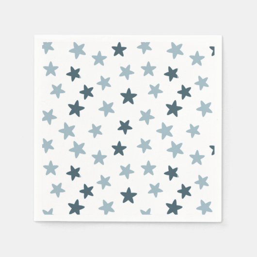 Blauwe en witte sterren servetten (Voorkant)