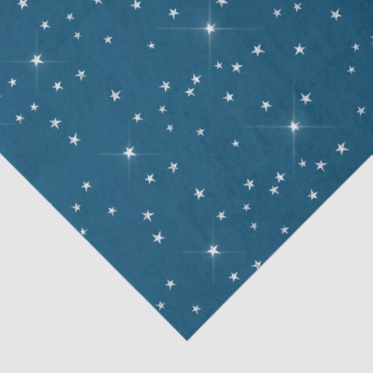 Blauwe en witte sterren tissuepapier (Detail)