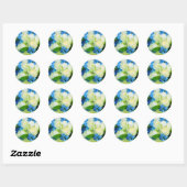 Blauwe en witte Stickers voor het Envelop-zegel (Vel)