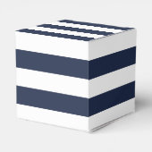 Blauwe en Witte Streep Nautische Huwelijkspartij F Bedankdoosjes (Achterkant)