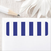 Blauwe en witte strepen etiket (Insitu)