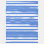 Blauwe en witte strepen fleece deken (Voorkant)