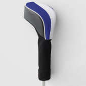Blauwe en witte strepen golfheadcover (Schuin)