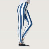Blauwe en witte strepen leggings (Rechts)