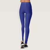 Blauwe en witte strepen leggings (Achterkant)
