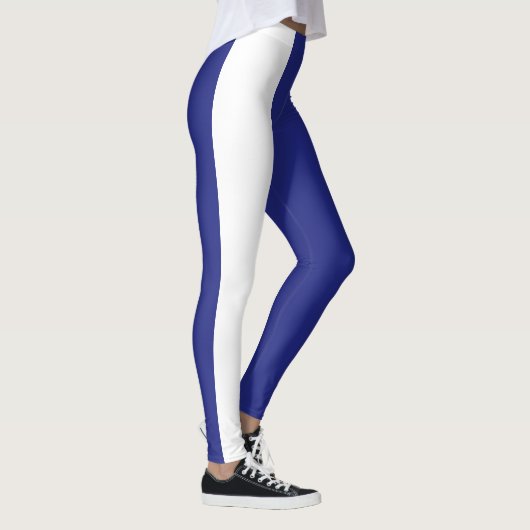 Blauwe en witte strepen leggings (Rechts)
