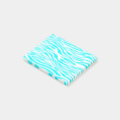 Blauwe en witte strepen post-it® notes (Schuin)