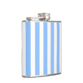 Blauwe en witte strepen van snoep heupfles (Rechts)