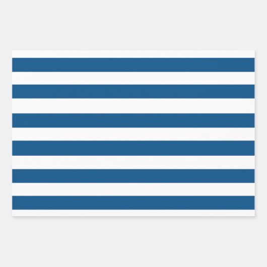 Blauwe en Witte Strepen Verpakkende Document Blade Inpakpapier Vel (Voorkant 2)