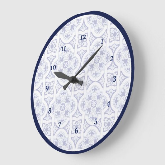 Blauwe en witte  Talavera Tegel Grote Klok (Hoek)