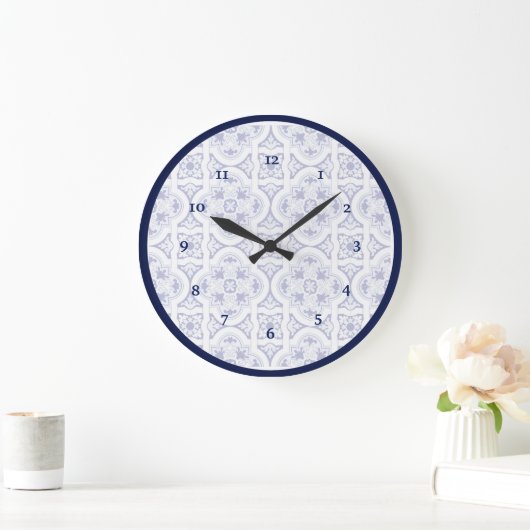 Blauwe en witte  Talavera Tegel Grote Klok (Huis)