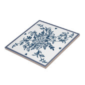 Blauwe en witte tegel tegeltje (Zijkant)