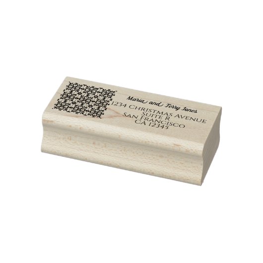 Blauwe en witte tegels met holle bladeren en vruch 	rubberstempel (Stempel)