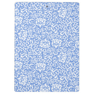 Blauwe en witte tudor Damask stijl Klembord