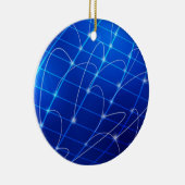 Blauwe en Witte Verbindingen van het Netwerk Keramisch Ornament (Rechts)