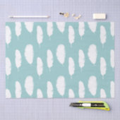 Blauwe en witte veren tissuepapier (Craft)