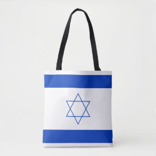 Blauwe en witte vlag van Israël Draagtas
