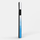 Blauwe en witte vlekken met Newsprint achtergrond Case-Mate iPhone Case (Achterkant/rechts)