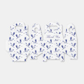 Blauwe en witte vliegkranen bedankdoosjes (Uitgevouwen)
