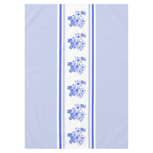 Blauwe en witte vogel en Edelweiss Tafelkleed (Voorkant)