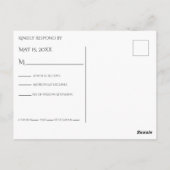 Blauwe en witte Waterverf bloemen Briefkaart (Achterkant)