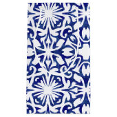 Blauwe en witte Waterverf Spaans Tile Patroon Klein Cadeauzakje (Voorkant)