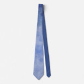 Blauwe en witte Waterverf Stropdas (Voorkant)