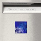 Blauwe en witte winterpijn magneet (Insitu (Vaatwasser))