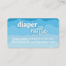Blauwe en Witte Wolkenluier Raffle Enclosure Kaart