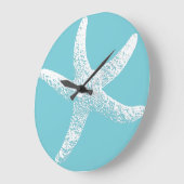 Blauwe en witte zeekust grote klok (Hoek)