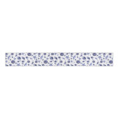 Blauwe en witte zeeschelpen grosgrain lint (Voorkant)