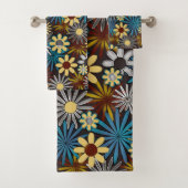 Blauwe en zilveren keukenset bad handdoek (Insitu)