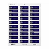 Blauwe en zilveren sneeuwvlok Adresetiketten Etiket (Full Sheet)