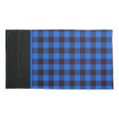 Blauwe en zwarte buffelplaat met één Gold Star Kussensloop (Achterkant-Links)