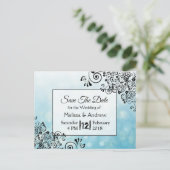 Blauwe en zwarte decoratieve structuur Sla de datu Briefkaart (Staand voorkant)