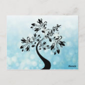 Blauwe en zwarte decoratieve structuur Sla de datu Briefkaart (Achterkant)