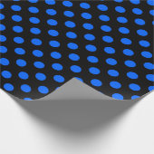 Blauwe en zwarte haarpunten cadeaupapier (Hoek)