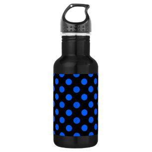 Blauwe en zwarte haarpunten waterfles 