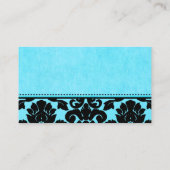 Blauwe en zwarte klepkaarten plaatskaartje (Achterkant)