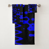 Blauwe en zwarte kunstkleerset van Psychedelic Bad Handdoek (Insitu)