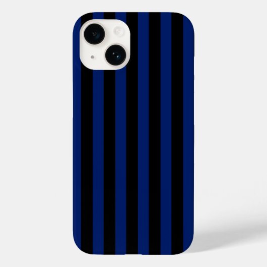 Blauwe en zwarte strepen van snoep Case-Mate iPhone case (Achterkant)