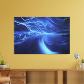 Blauwe Energie Stroom Canvas Afdruk (Insitu (Woonkamer))